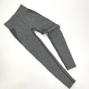 Gymshark High Waisted Flex Set Leggings Gray w/Pink Graphic Women’s Size Small